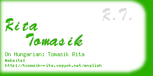 rita tomasik business card